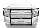 Go Rhino Black 3000 Series StepGuard with Brush Guard on a Chevy Truck