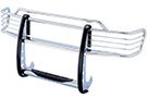 Go Rhino 3000 Series StepGuard with Brush Guards in Chrome