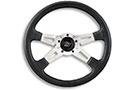 Elite GT Steering Wheel - Polished aluminum with 4-spoke design