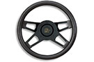 Challenger Series Steering Wheel - Black cushion grip with matte black spokes