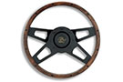 Challenger Series Steering Wheel - Gray cushion grip with matte black spokes