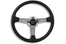 Elite GT Steering Wheel - Polished aluminum with 3-spoke design