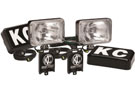 Pair of KC 6"x9" HID driving lights in chrome finish