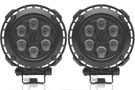 KC LZR 4-inch Round LED Light System includes 2 lights, 2 stone guards & wiring kit