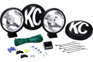 KC Apollo driving light pair pack comes with soft covers and wiring kit