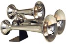 Kleinn chrome plated spun copper 501 triple train horn