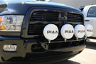 N-Fab Light Bar with 4 mounted round lights with PIAA lens cover
