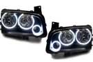 Oracle Pre-Assembled Tail Lights with White Halo for Dodge Charger