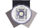 PIAA DR305 LED Daytime Running Light in chrome round housing with clear lens