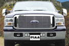 PIAA 410 Intensive Driving Halogen Lights ready for use on a Ford Super Duty