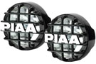 Pair of PIAA 510 Series ATP Halogen Lights in protective black grill