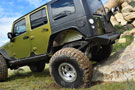 Jeep mounted with bare steel finish Rear Poison Spyder Rear Solid Inner Fender kit 