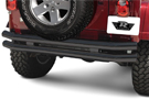 Textured black Rampage Front/Rear Double Tube Bumper w/o Hoop