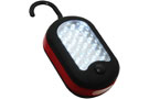Rampage multi purpose LED light in a black and red housing with swivel hook