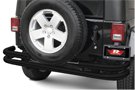 Textured black Rampage Rear Double Tube Bumper on a Jeep