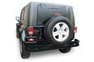 Textured black Rampage Double Tube Rear Bumper