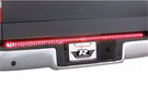 Illuminated Rampage tailgate LED light bar with brake and red blinker