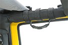 Black Rampage Extreme Sport Grab Handles mounted to a padded sport bar