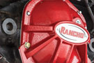 Rancho RockGear differential cover features ribbed external construction for added strength