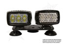 Rigid Industries suction cup mount with 2 rectangular LED lights mounted