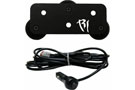 Black powder-coated suction cup mount and wire harness by Rigid Industries