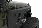 Smittybilt XRC Armor Front Fender's signature two-stage black powdercoat finish