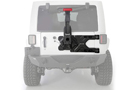 Jeep's Tailgate installed SRC Tire Carrier with adjustable tire mount