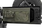 Smittybilt GEAR tail gate cover in olive drab green color