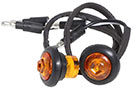 Smittybilt XRC Flux Fender Flare LED Lights with amber lens and 12-inch cable wires
