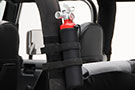 Fire Extinguisher with Holder mounted on vehicle's roll bar