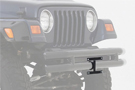 Smittybilt Mounted License Plate Bracket on a Jeep