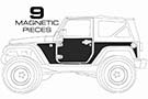 Smittybilt MAG Armor for Jeep 2007-2018 JK Wrangler 2dr