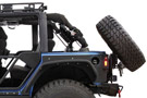 Jeep featuring XRC Slant Back Tire Mount converted into slant configuration
