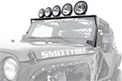 Jeep mounted with Light Bars from Smittybilt