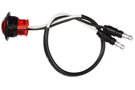 Red Round LED Light with 18 gauge wire