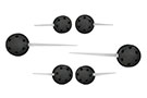 US Speedo Replacement Gauge Needles in Black Hub with White Needle