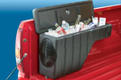 VDP Wheel Well Storage as a cooler filled with ice and drinks
