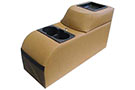 420 Padded Locking Catch All Console (Spice/Tan)