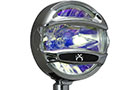  8-inch round VisionX Halogen Spot Beam Light with chrome rock guard
