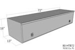 BRTBX HD Top Sider Tool Box 80-HTB72 Dimensions