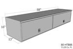 BRTBX HD Top Sider Tool Box 80-HTB88 Dimensions
