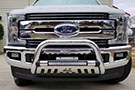 Westin Ultimate Bull Bar with Stainless Skid Plate and Westin Logo - Chrome; Installed on Ford Truck