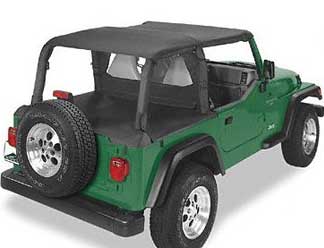 Green jeep Wrangler
