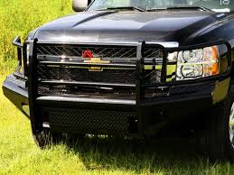 Chevy truck with front bumper bar