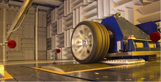 goodyear tire being tested at the plant