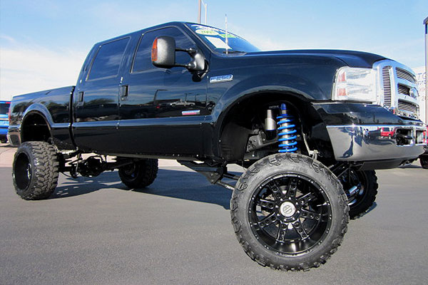 black chevy with super swamper tire