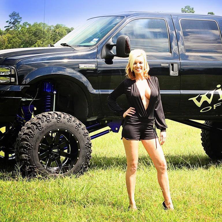 Hot chick lifted truck