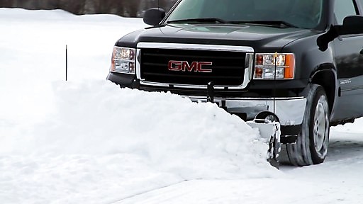 Chevy plowing snow