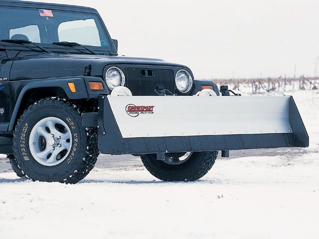Jeep plowing snow
