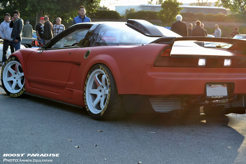 Red NSX with Toyo racing tires